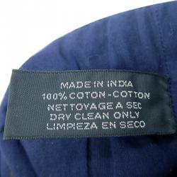 Pre Owned Hermes Navy Blue Cotton Ahmedabad Shoulder Bag