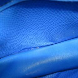 Pre Owned Hermes  Blue Couchevel Pochette Green Bumbag
