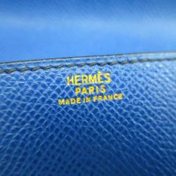 Pre Owned Hermes  Blue Couchevel Pochette Green Bumbag