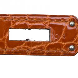 Hermes Brown/Orange Niloticus Crocodile Palladium Hardware Birkin 30 Bag Hermes | TLC