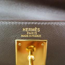 Pre Owned Hermes Ebene Veau Gulliver Leather Gold Hardware Kelly Retourne 32 