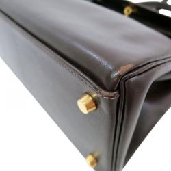 Pre Owned Hermes Ebene Veau Gulliver Leather Gold Hardware Kelly Retourne 32 