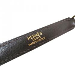 Pre Owned Hermes Ebene Veau Gulliver Leather Gold Hardware Kelly Retourne 32 