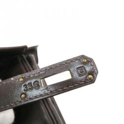 Pre Owned Hermes Ebene Veau Gulliver Leather Gold Hardware Kelly Retourne 32 