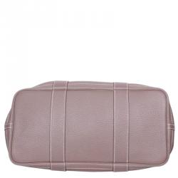 Pre Owned Hermes Grey Leather Garden Party MM Tote