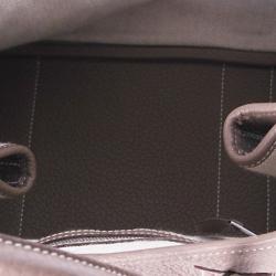 Pre Owned Hermes Grey Leather Garden Party MM Tote
