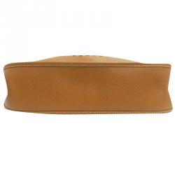 Pre Owned Hermes Brown Clemence Leather Evelyne III GM Bag
