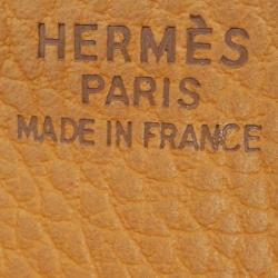 Pre Owned Hermes Brown Clemence Leather Evelyne III GM Bag