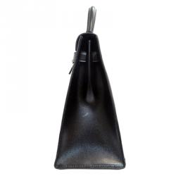 Hermes Black Leather Box Calf Leather Kelly 32 Bag