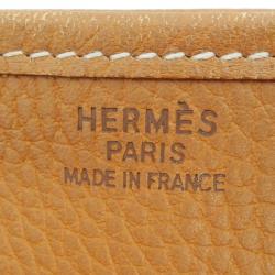 Pre Owned Hermes Brown Clemence Leather Evelyne III GM Bag