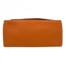 Pre Owned Hermes Orange Taurillon Clemence Leather Jypsiere 34 Bag