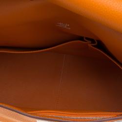 Pre Owned Hermes Orange Taurillon Clemence Leather Jypsiere 34 Bag