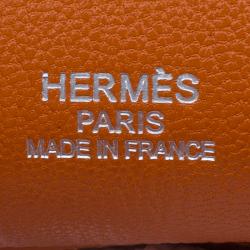 Pre Owned Hermes Orange Taurillon Clemence Leather Jypsiere 34 Bag
