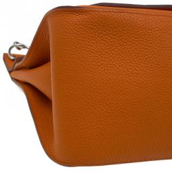 Pre Owned Hermes Orange Taurillon Clemence Leather Jypsiere 34 Bag
