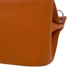Pre Owned Hermes Orange Taurillon Clemence Leather Jypsiere 34 Bag