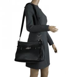 Pre Owned Hermes Black Taurillon Clemence Leather Jypsiere 34 Bag