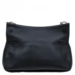 Pre Owned Hermes Black Taurillon Clemence Leather Jypsiere 34 Bag