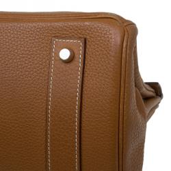 Hermes Brown Clemence Leather Palladium Hardware Shoulder Birkin 42 Bag