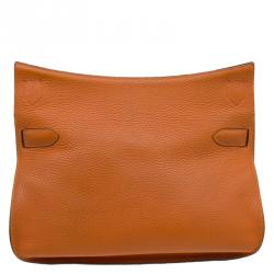 Pre Owned Hermes Orange Taurillon Clemence Leather Jypsiere 34 Bag