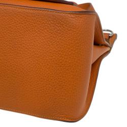 Pre Owned Hermes Orange Taurillon Clemence Leather Jypsiere 34 Bag