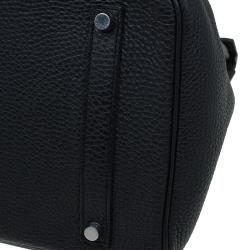 Hermes Noir Togo Leather Palladium Hardware Birkin 35 Bag