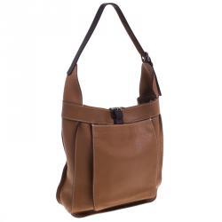 Pre Owned Hermes Cognac Clemence Leather Marwari PM Bag
