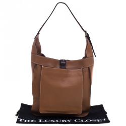 Pre Owned Hermes Cognac Clemence Leather Marwari PM Bag