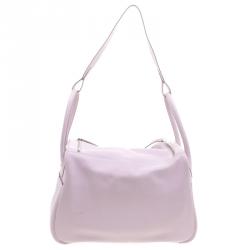 Pre Owned Hermes Pink Swift Leather Palladium Plated Lindy 34 Bag