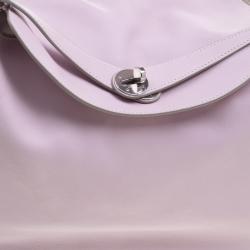 Pre Owned Hermes Pink Swift Leather Palladium Plated Lindy 34 Bag