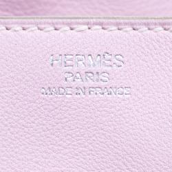 Pre Owned Hermes Pink Swift Leather Palladium Plated Lindy 34 Bag