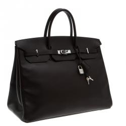 Hermes Cacao Epsom Leather Palladium Hardware Birkin 40 Bag