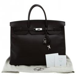 Hermes Cacao Epsom Leather Palladium Hardware Birkin 40 Bag
