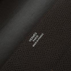 Pre Owned Hermes Cacao Epsom Leather Long Twill Wallet