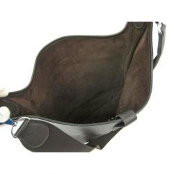 Pre Owned Hermes Chocolate Togo Leather Evelyne III TGM Bag
