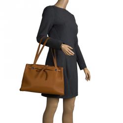 Hermes Brown Togo Leather Kabana Tote