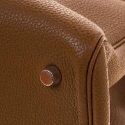 Hermes Brown Togo Leather Kabana Tote