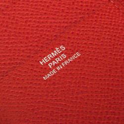 Pre Owned Hermes Rose Lipstick Epsom Leather Zip Globe Trotter Agenda