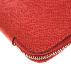 Pre Owned Hermes Rose Lipstick Epsom Leather Zip Globe Trotter Agenda