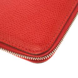 Pre Owned Hermes Rose Lipstick Epsom Leather Zip Globe Trotter Agenda