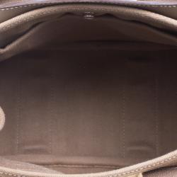 Pre Owned Hermes Taupe Fabric and Leather Valparaiso PM Bag