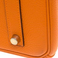 Hermes Orange Togo Leather Gold Hardware Birkin 35 Bag