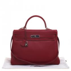 Hermes Ruby Togo Palladium Hardware Kelly Retourne 35 Bag