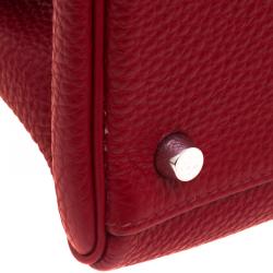 Hermes Ruby Togo Palladium Hardware Kelly Retourne 35 Bag