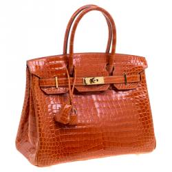 Hermes Fauve Porosus Crocodile Gold Hardware Birkin 30 Bag