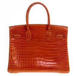 Hermes Fauve Porosus Crocodile Gold Hardware Birkin 30 Bag