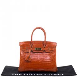Hermes Fauve Porosus Crocodile Gold Hardware Birkin 30 Bag