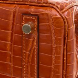 Hermes Fauve Porosus Crocodile Gold Hardware Birkin 30 Bag