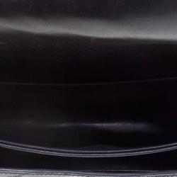 Pre Owned Hermes Black Porosus Crocodile Mini Gold Hardware Constance Bag