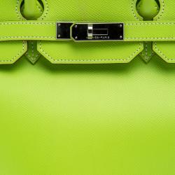 Hermes Kiwi Epsom Leather Palladium Hardware Birkin 35 Bag