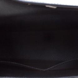 Pre Owned Hermes Black Box Calf Leather Palladium Hardware Kelly Sellier 28 Bag
